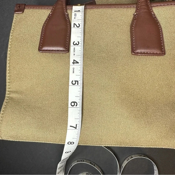 Zara Handbag Cloth Khaki - Picture 7 of 10